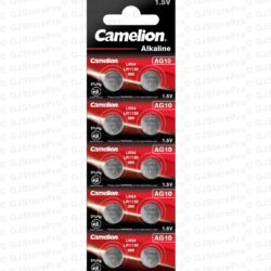 10 Piles AG10 Camelion 1,5V Alcaline LR54 / LR1130 / 389 / 390 / 189