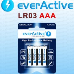4 Piles AAA LR03 Everactive Pro Alcaline