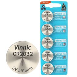 Vinnic CR2032 Pile Lithium 5 Pièces
