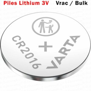20 Piles Bouton CR2016 Varta Industrial