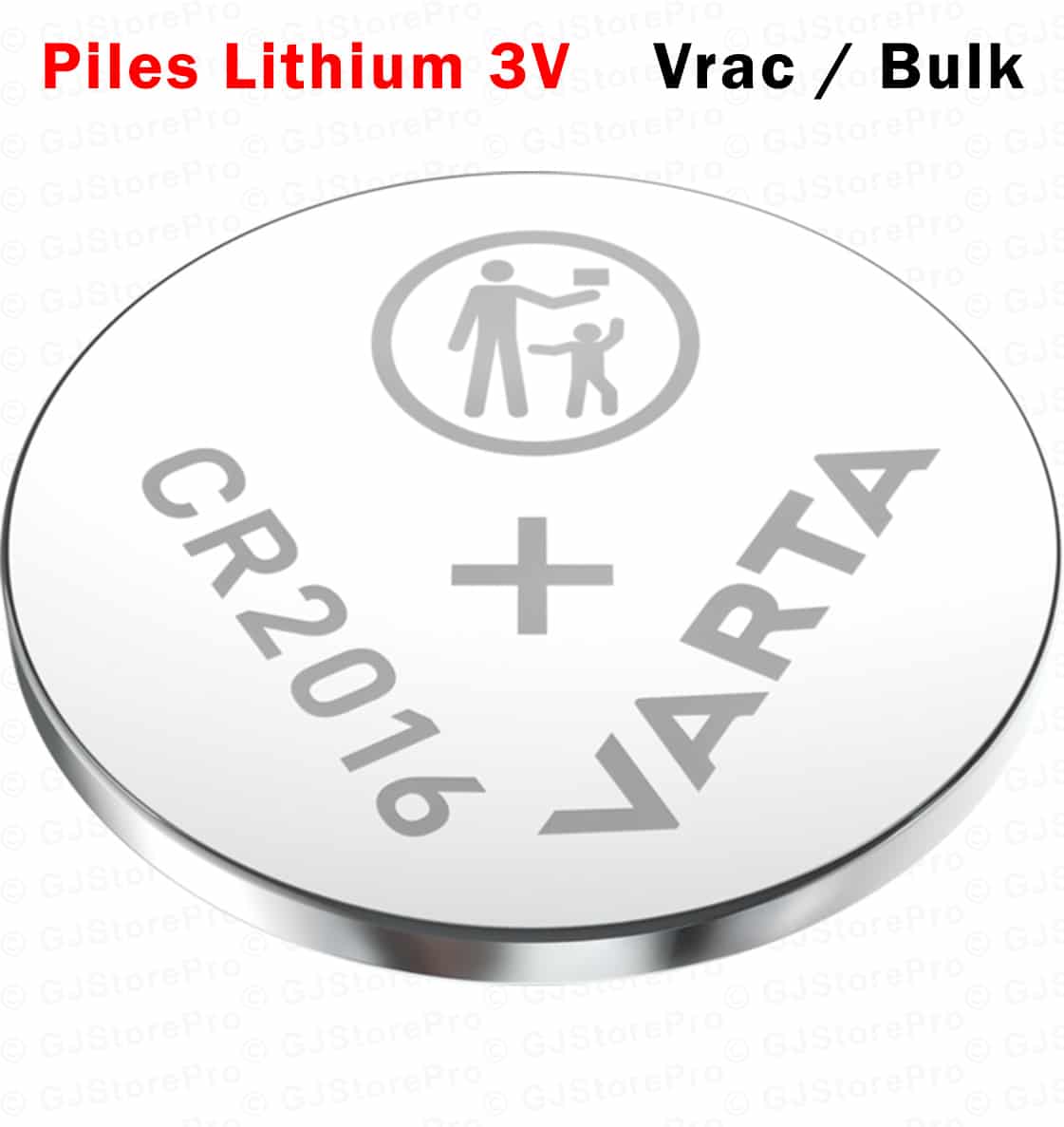 10 Piles Bouton CR2016 Varta Industrial – Image 2
