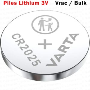 20 Piles Bouton CR2025 Varta Industrial