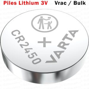 20 Piles Bouton CR2450 Varta Industrial