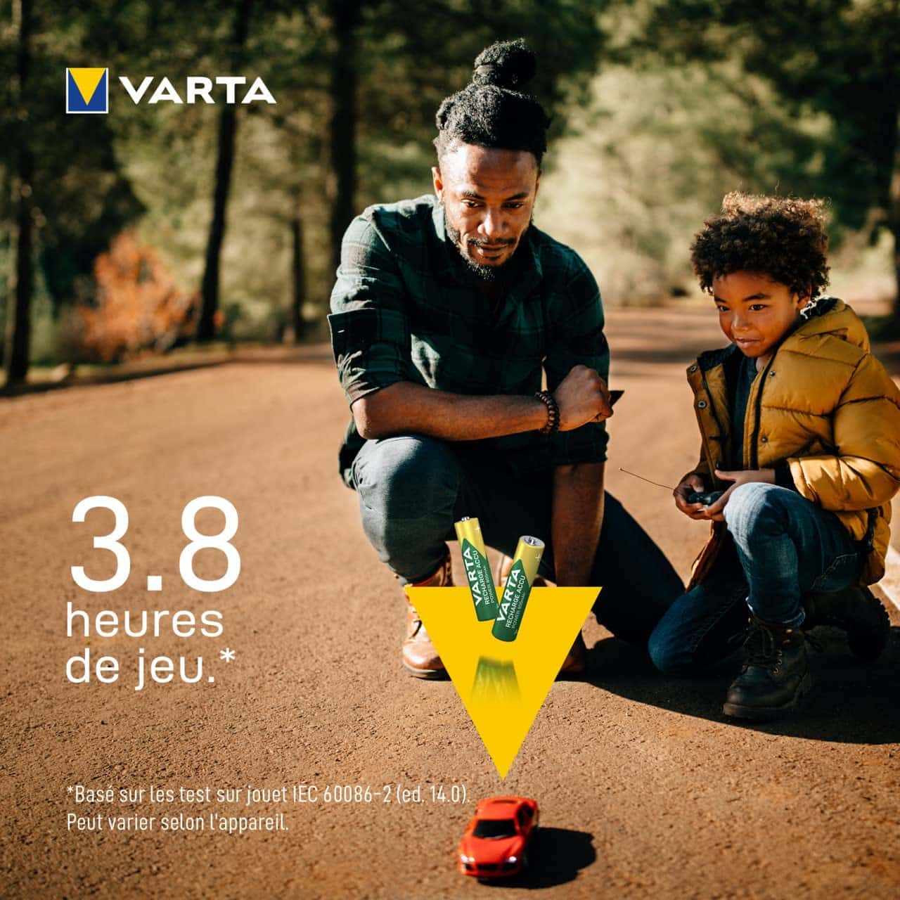 Pile rechargeable AAA LR03 Varta 800 mAh détail
