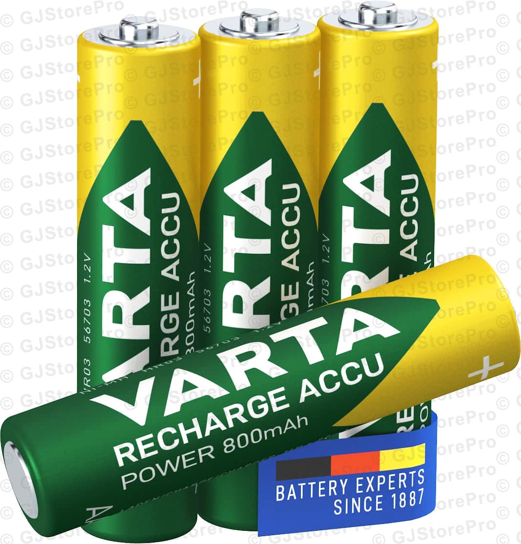 4 piles rechargeables AAA LR03 Varta 800 mAh Ni-MH Ready2Use