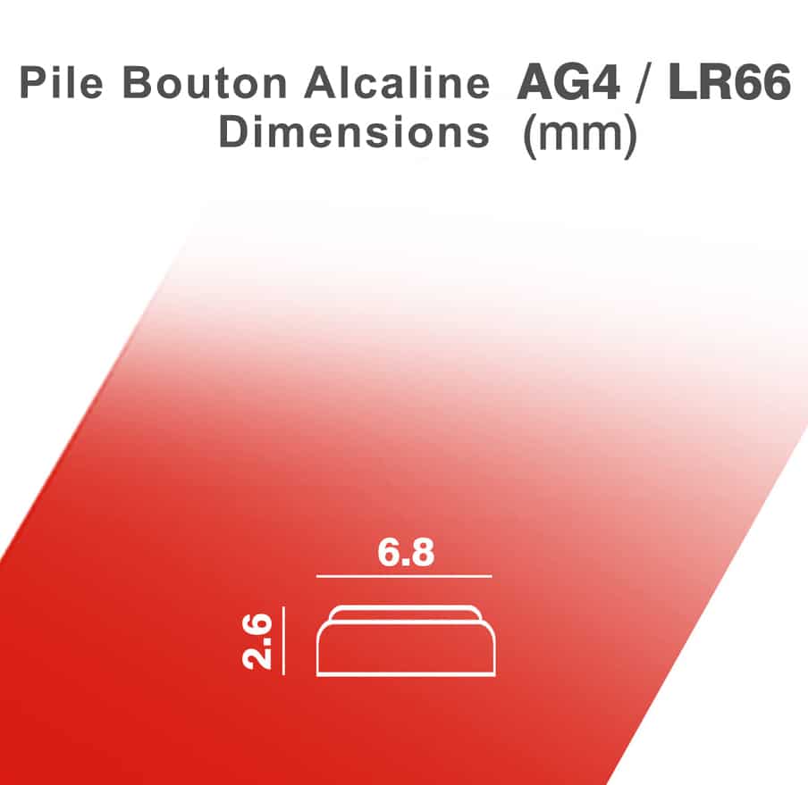 Dimensions de la pile AG4 377 LR66 LR626