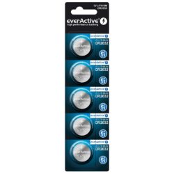 Pile bouton lithium EverActive CR2032 3V - blister de 5 piles