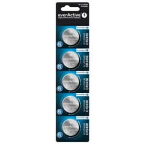 Pile bouton lithium EverActive CR2450 3V - blister de 5 piles