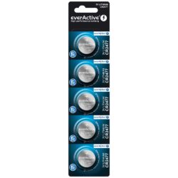 Pile bouton lithium EverActive CR2477 3V - blister de 5 piles