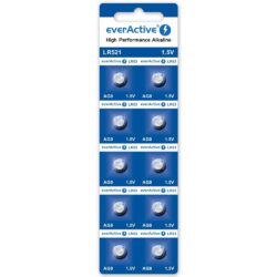 Pile bouton alcaline AG0 LR521 EverActive 1,5V