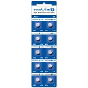 Pile bouton alcaline AG0 LR521 EverActive 1,5V