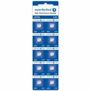 Pile bouton alcaline AG3 LR41 EverActive 1,5V