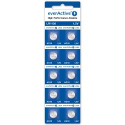 Pile bouton alcaline AG10 LR1130 EverActive 1,5V