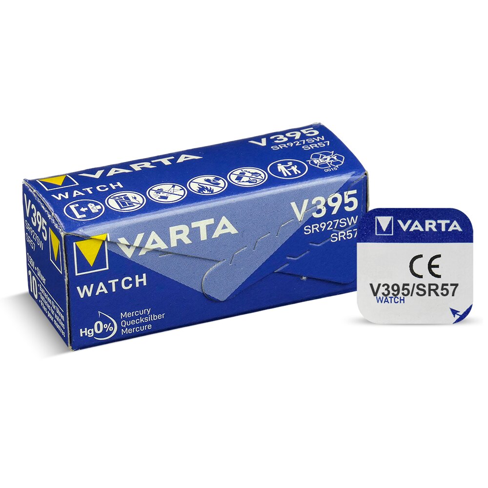 Pile montre 395 SR927SW Varta oxyde d'argent 1,55V