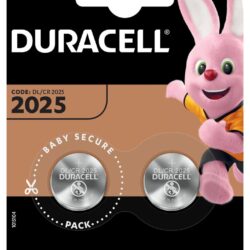 Pile bouton lithium CR2025 Duracell 3V - blister de 2