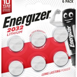 Pile bouton lithium CR2032 Energizer 3V - lot de 6