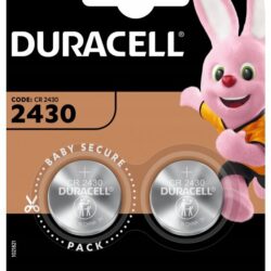 Pile bouton lithium CR2430 Duracell 3V blister 2