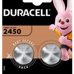 Pile bouton lithium CR2450 Duracell 3V blister 2